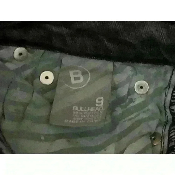 Bullhead Hermosa Jeans Black Greenwash Super Skinny Low Rise Distressed junior 9 - Picture 5 of 5